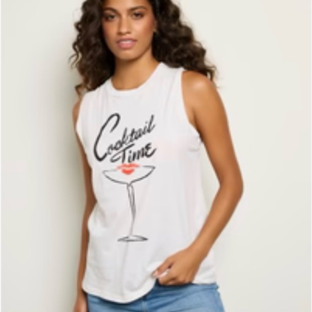 Project Social T Off-White Sleeveless Top